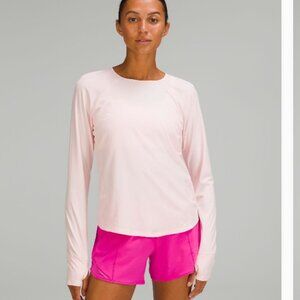 Lululemon Lightweight Stretch Running LS Shirt, Size 4, Strawberry Milkshake